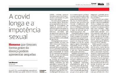 Jornal Correio – A Covid longa e a impotência sexual